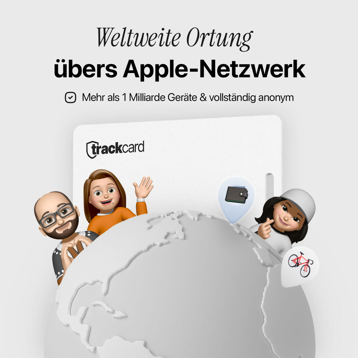 Trackcard® Tag Karte Weiß – Limited Edition